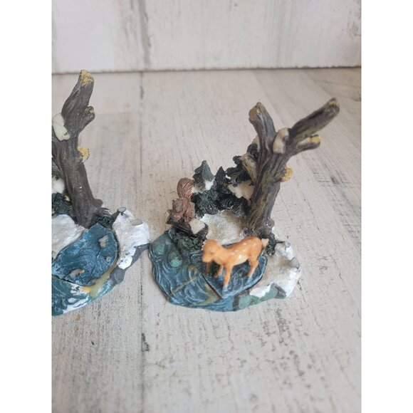 Forest deer AS IS woods scenic village accessory xmas - Picture 2 of 9